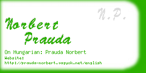 norbert prauda business card